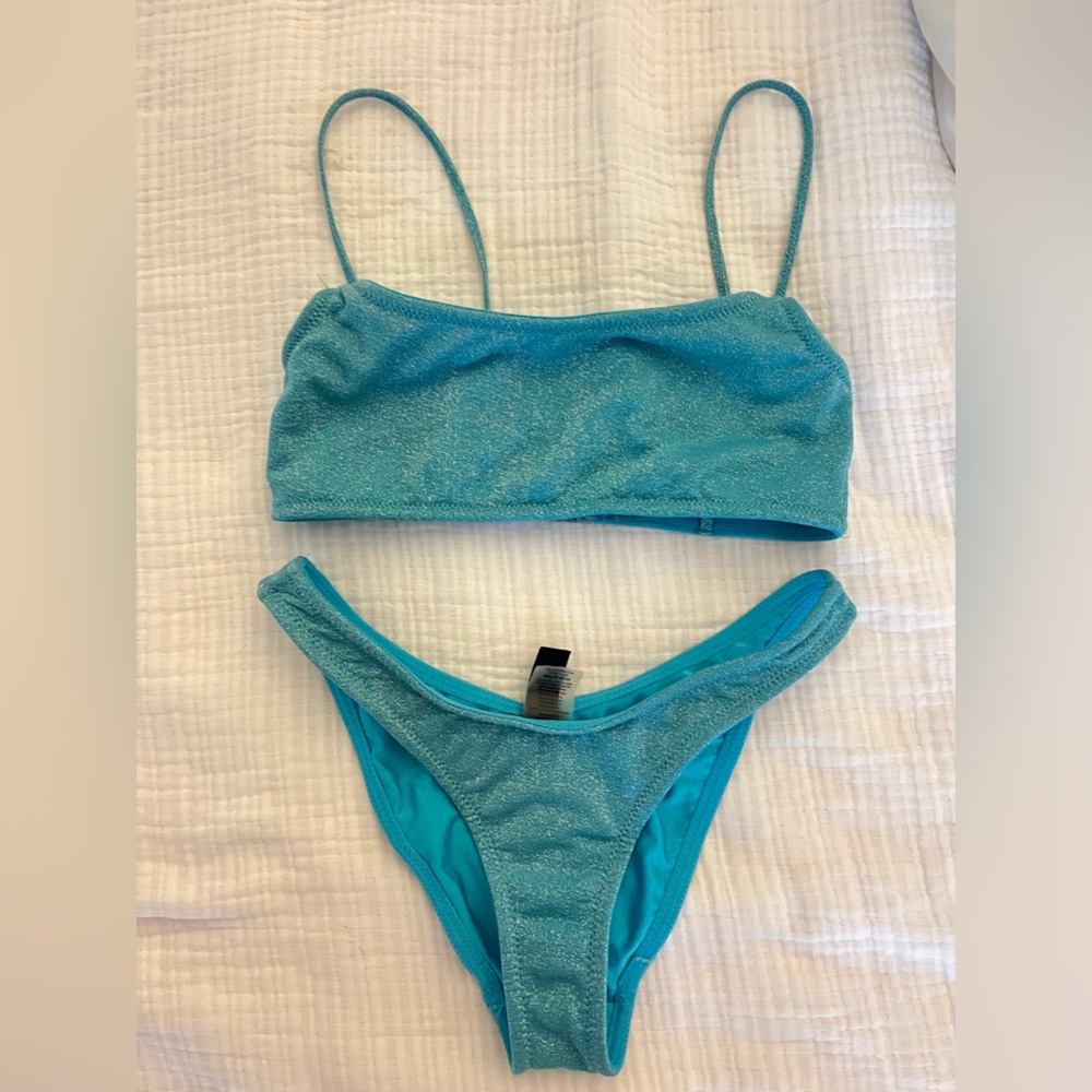 Triangl Swimwear sparkly blue Bikini